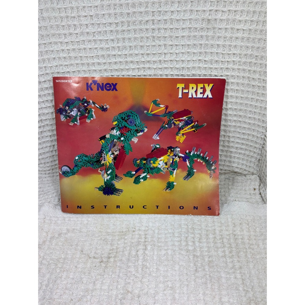 Vintage 1996 K'NEX T-Rex‎ Instruction Manual 14123 24123 Multi-Color
